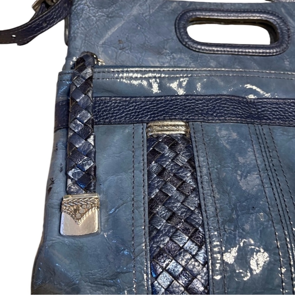Brighton covetable top handle messenger Blue Handbag purse - Picture 4 of 7